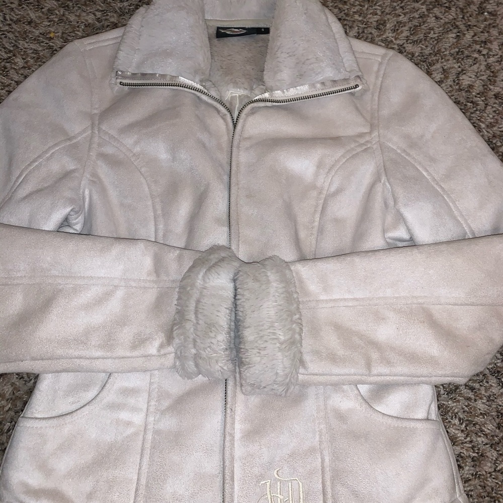 Harley Davidson Women’s suede and fur lined jacket